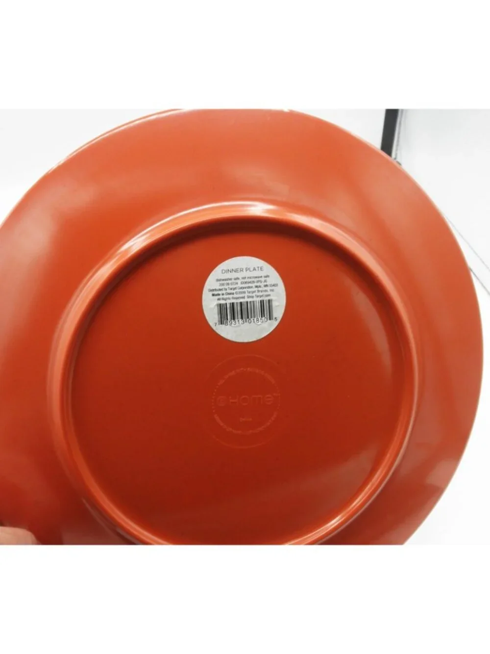 Target Home 2009 Burnt Orange Textured Melamine Dinner Plates Set of 4